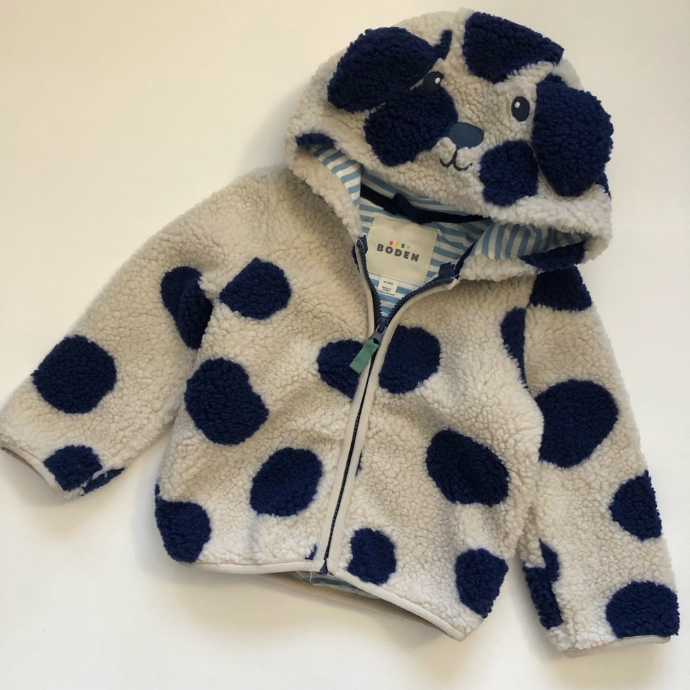 NWOT Mini Boden Novelty Cosy Borg Jacket(A Minor Flaw)